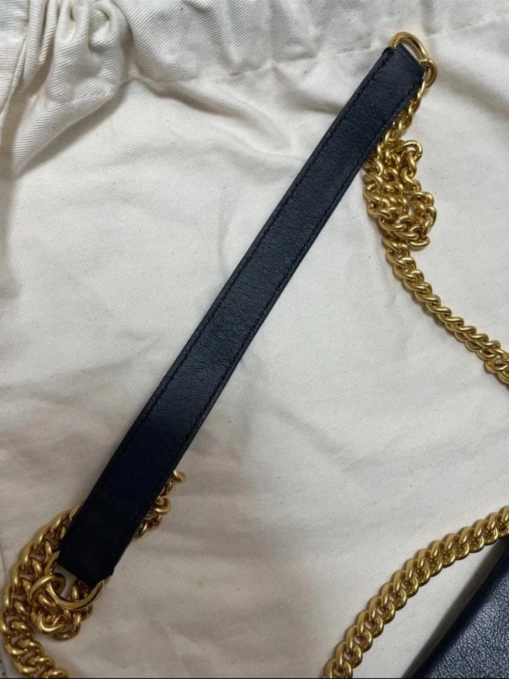 Mulberry Black Leather Satchel with Gold Chain and Turn-Lock